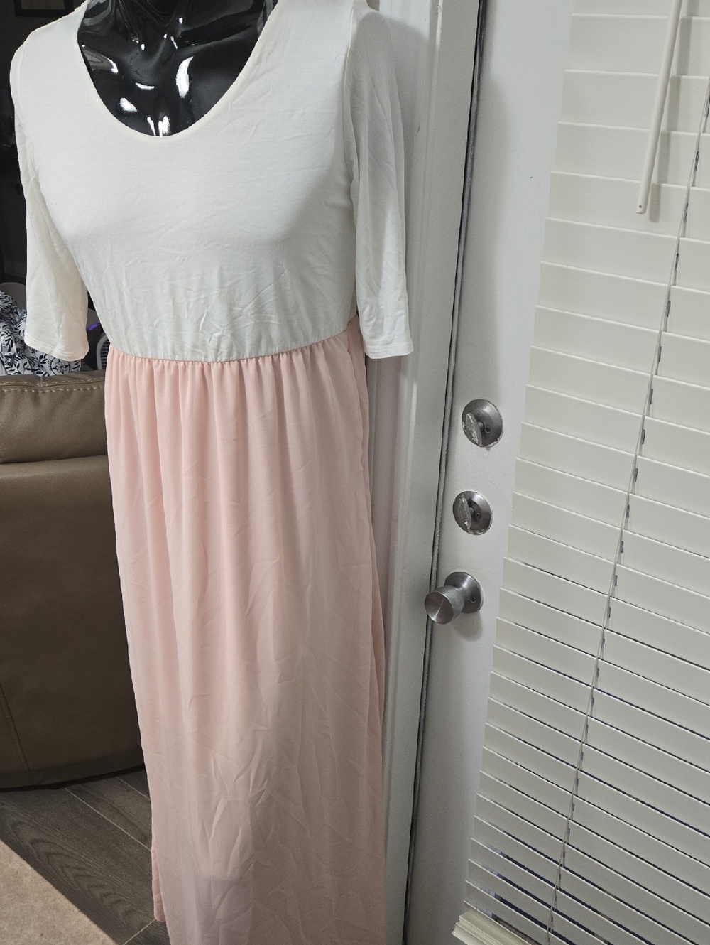 Pinkblush White and Light Pink Maxi Dress